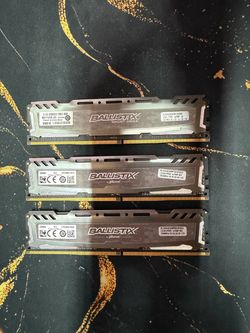 Ballistix DDR4 RAM Sticks 16GB – Lot of 3