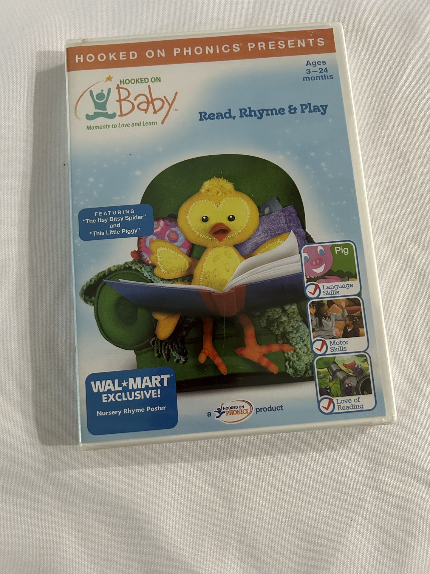 Hooked On Baby Read Rhyme & Play DVD Hooked On Phonics 3-24 months NEW
