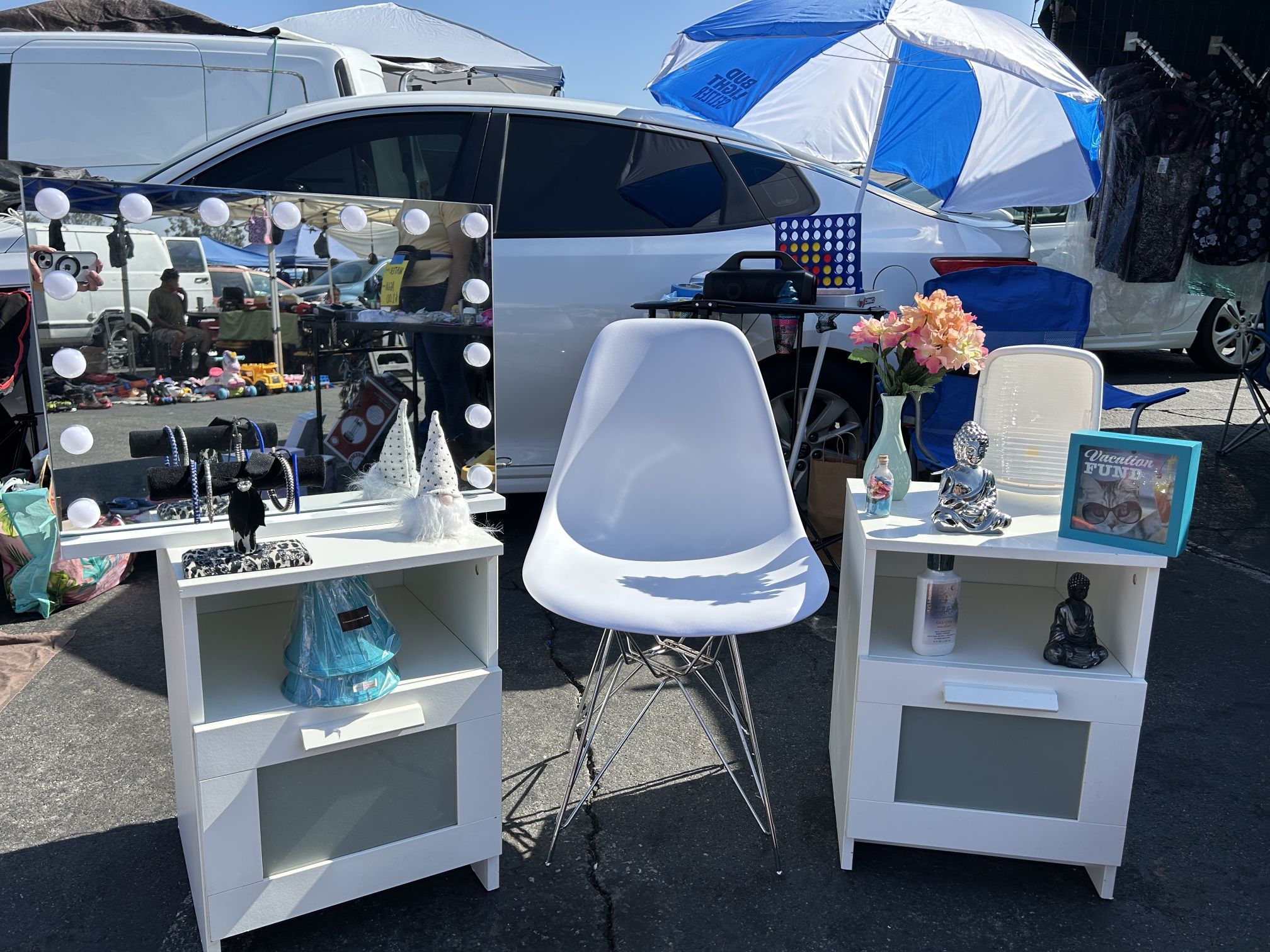 Night Stands, vanity Chair And vanity mirror
