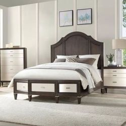 Brand New Walnut Bed with Storage Drawers