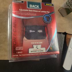 Mueller Adjustable Back Brace with Lumbar Pad. 
I