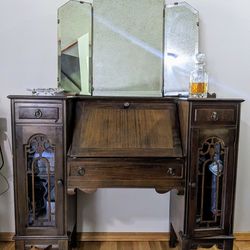 Vintage Dry Bar or Secretary Desk