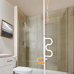Stander Wonder Pole, Security-Pole and Curve Grab Bar, Tension Mounted Floor to Ceiling Transfer-Pole for Seniors, Elderly Adults, Bathroom Safety Ass