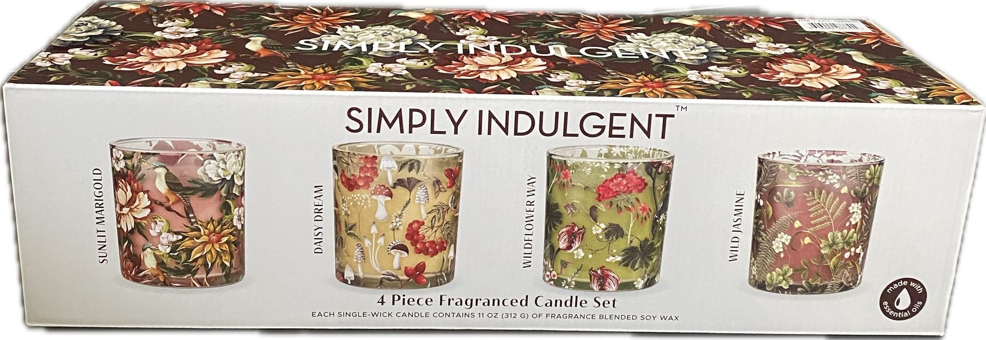 Simply Indulgent Fragranced Candle Set, 4-piece Item 1880631
