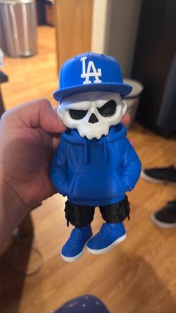 LA Dodgers Skull Streetwear Art Toy Figure