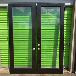 Black French Patio Doors 72" × 80"