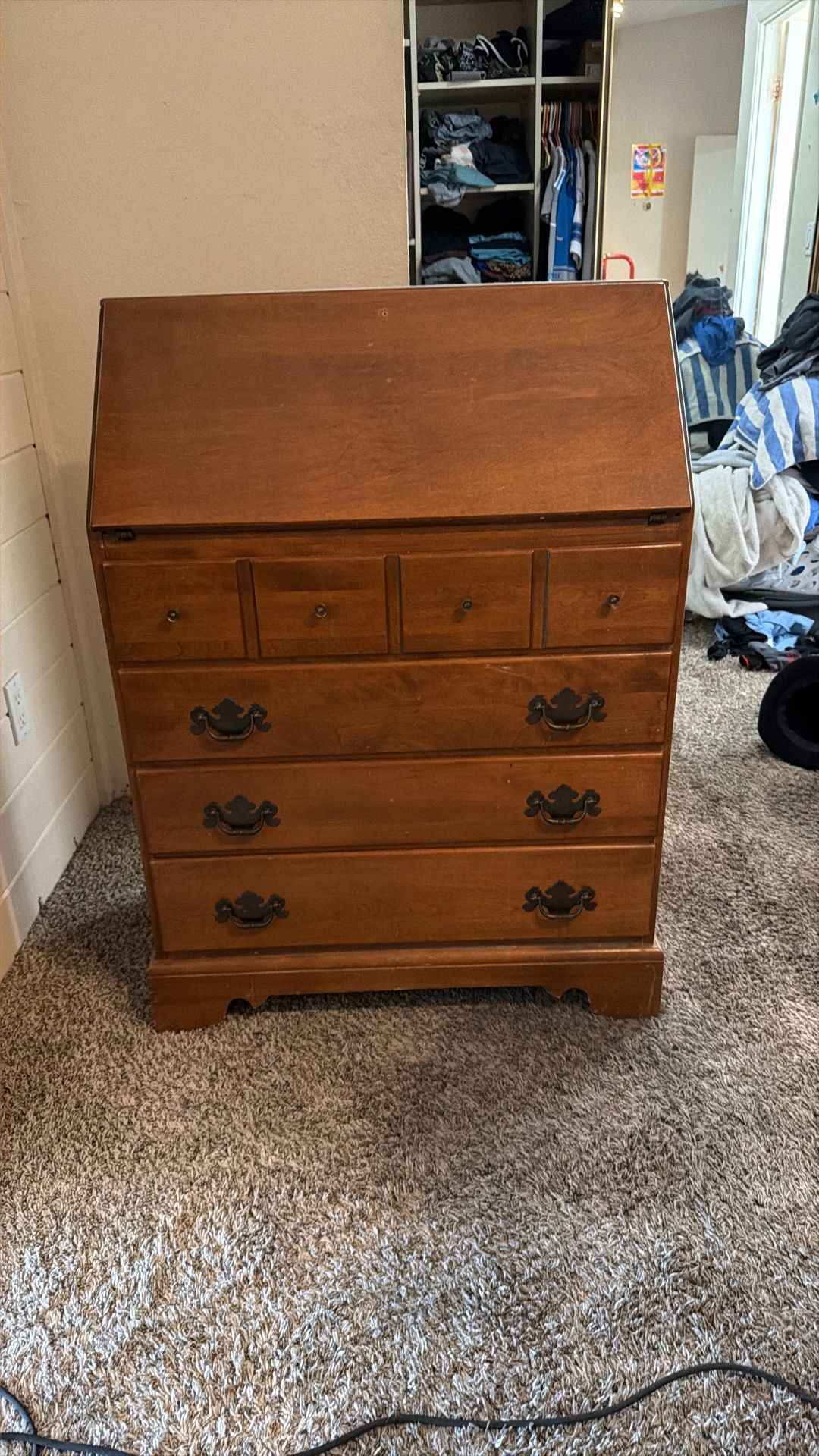 BAUMRITTER ETHAN ALLEN DROP FRONT DESK SECRETARY