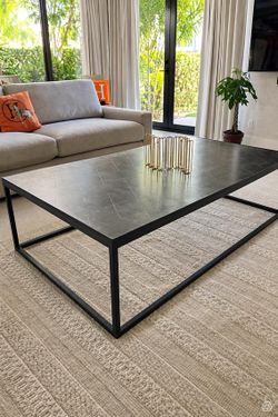Modern Coffee Table with Metal Base