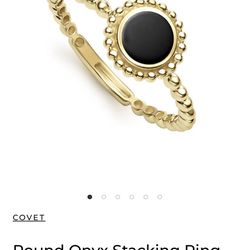 LAGOS Onyx Earrings And Ring 7.5 - 18k Gold