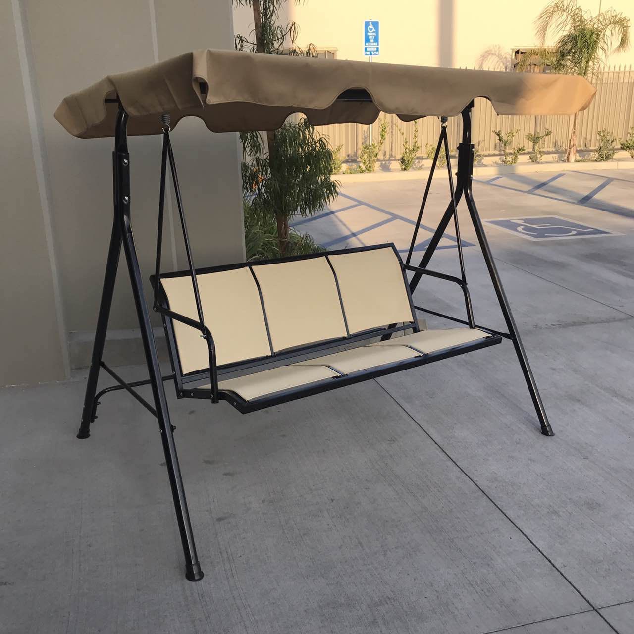 New in box $90 each 528 lbs capacity porch swing bench chair with canopy sun shade sun blocker