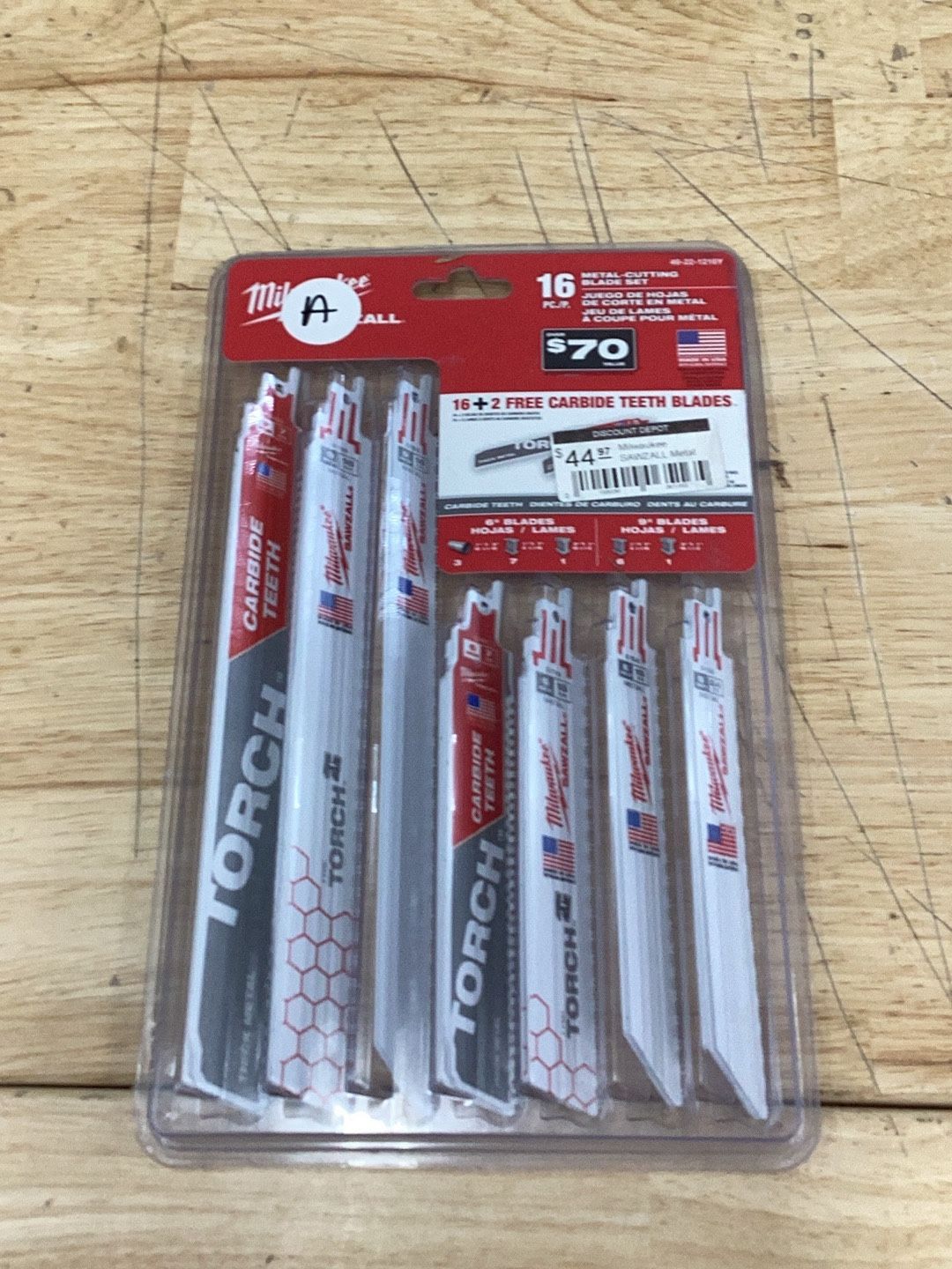 Milwaukee SAWZALL Metal Cutting Bi-Metal Reciprocating Saw Blade Set (16-Piece) with 2 Carbide Blades
