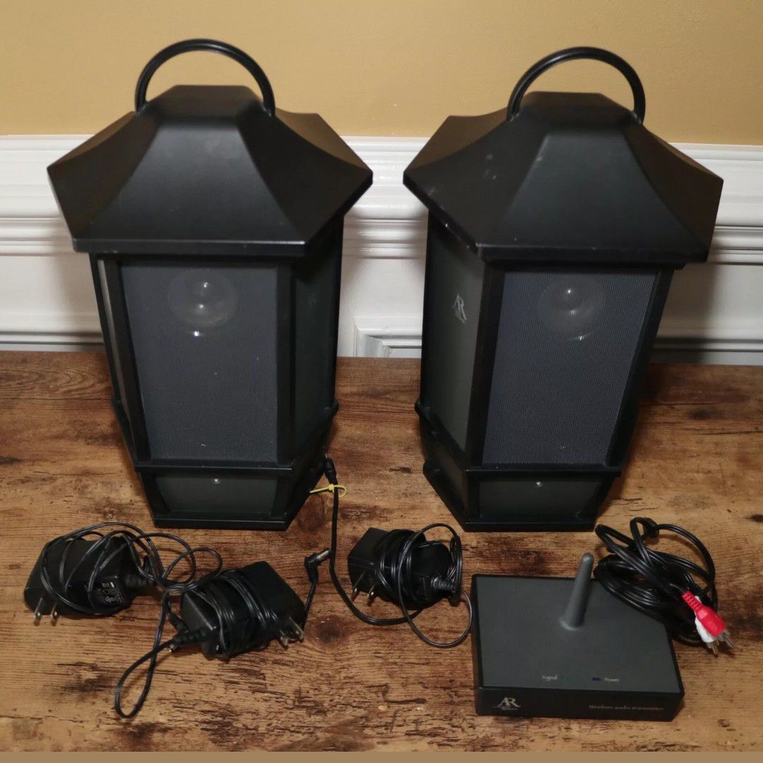 ACOUSTIC RESEARCH AR WS2PK63 Wireless Portable OUTDOOR SPEAKERS w/ Transmitter