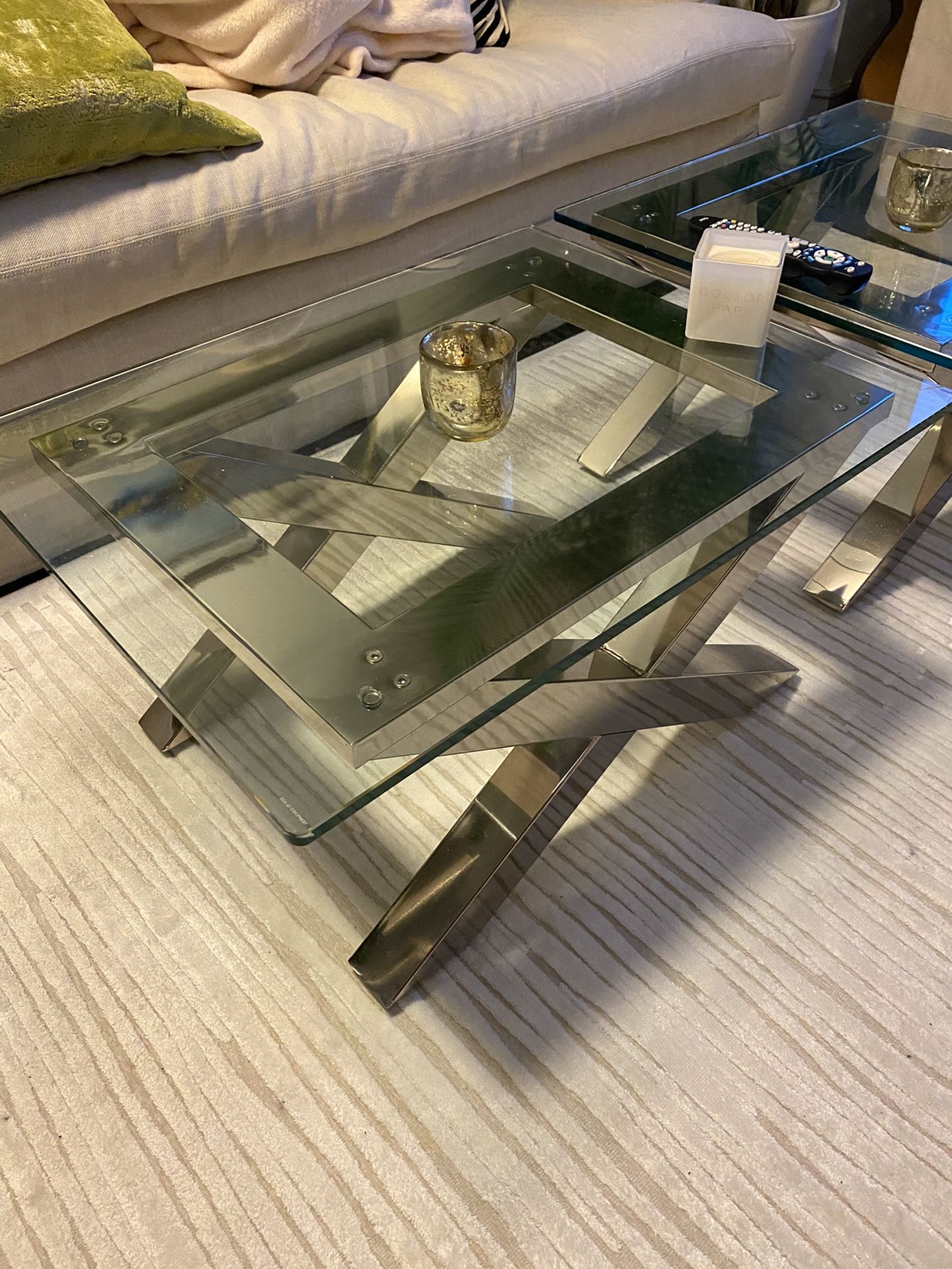 Glass coffee table (2 available)