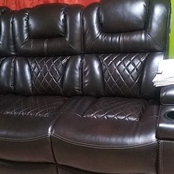 Power Reclining Sofa Is Available For Immediate Delivery 