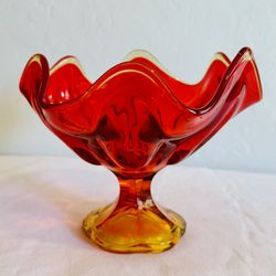 vintage le smith persimmon six petal compote