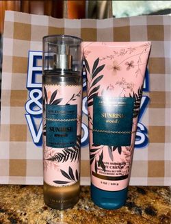 Bath & body works sunrise woods set