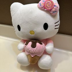 New Big Pink Strawberry Hello Kitty Plush