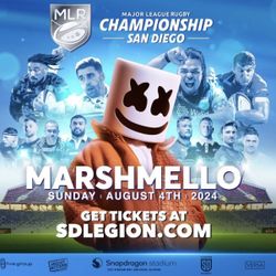 Qty (4)2024 MLR SD Legion Championship Game Featuring Marshmello concert