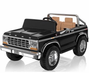 Ford F-150 24V 2 Seater Ride on Car for Kids, 4x100W Motors for All-Terrain Electric Car with Parental Remote, Retro Style, 3-Speeds, Large Storage Bo