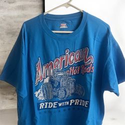US Hot Rods Aqua graphic XL t shirt ride with pride