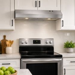 Frigidaire 30" Under-Cabinet Range Hood, Convertible Ducted/Ductless Ventilation, 230 CFM, Two-Speed Fan, Dishwasher-Safe Grease Filter, Stainless Ste
