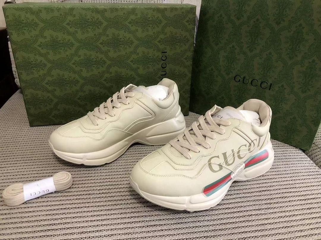 Gucci Women's Rhyton Leather Sneakers