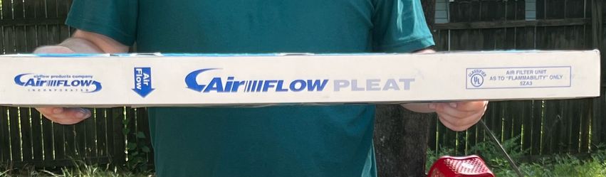 Air flow pleats 24x24x2