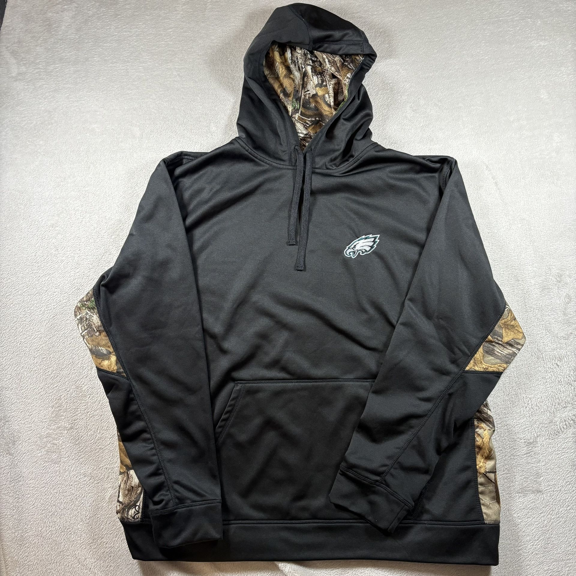 Philadelphia Eagles NFL Hoodie Men 2XL Camo Dunbrooke Black #2401