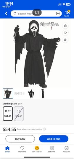 Ghost face KIDS COSTUME