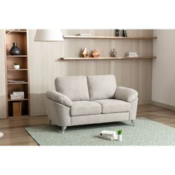 Brand new light gray linen 62" loveseat