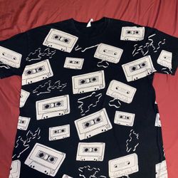 Vintage Tape Deck Front And Back Graphic Tee