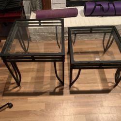 Glass End Tables 