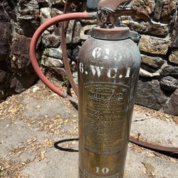 Antique General Quick Aide Brass Fire Extinguisher 
