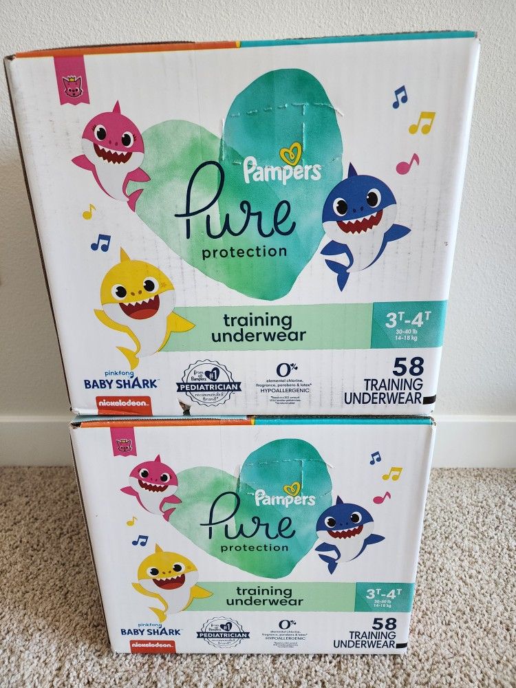 Pampers Pure Protection Training Underwear 3t-4t 116 Count Diapers