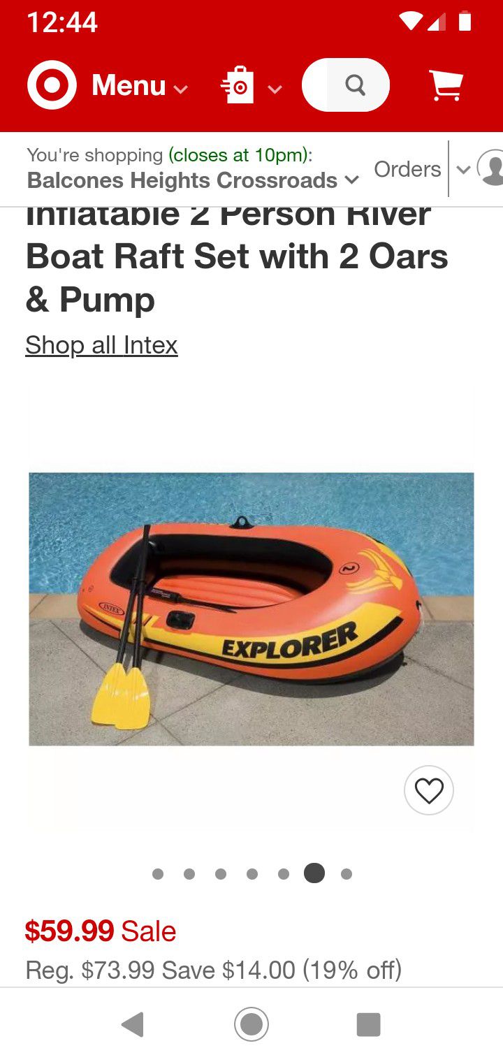 Inflatable boat with oars $30 OBO.