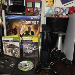 XBOX 360 E Console With 3 Games