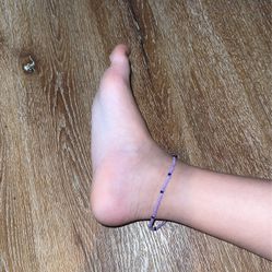 Light Purple And Dark Blue Anklet