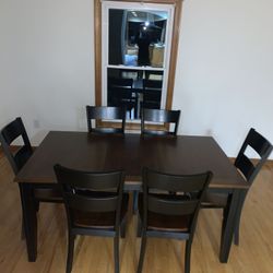  (Brand New) Blake Cherry & Black Dining Set