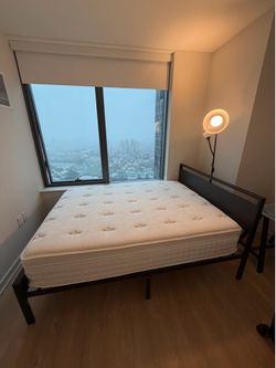 Queen mattress and bed frame