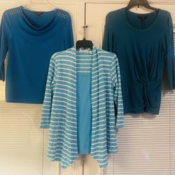 3 Ladies’ Turquoise Tops
