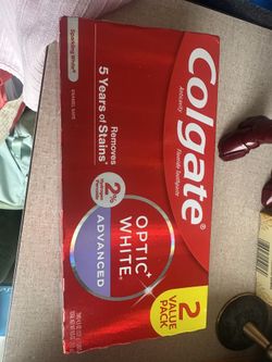 Colgate optic toothpaste 2 pack $10 dollars 