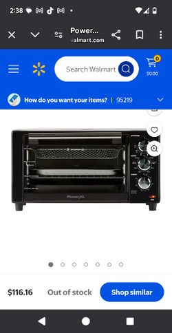 PowerXL Air Fryer Grill Plus Toaster Oven with Air Fry, 8 Functions, Black, 1500 W