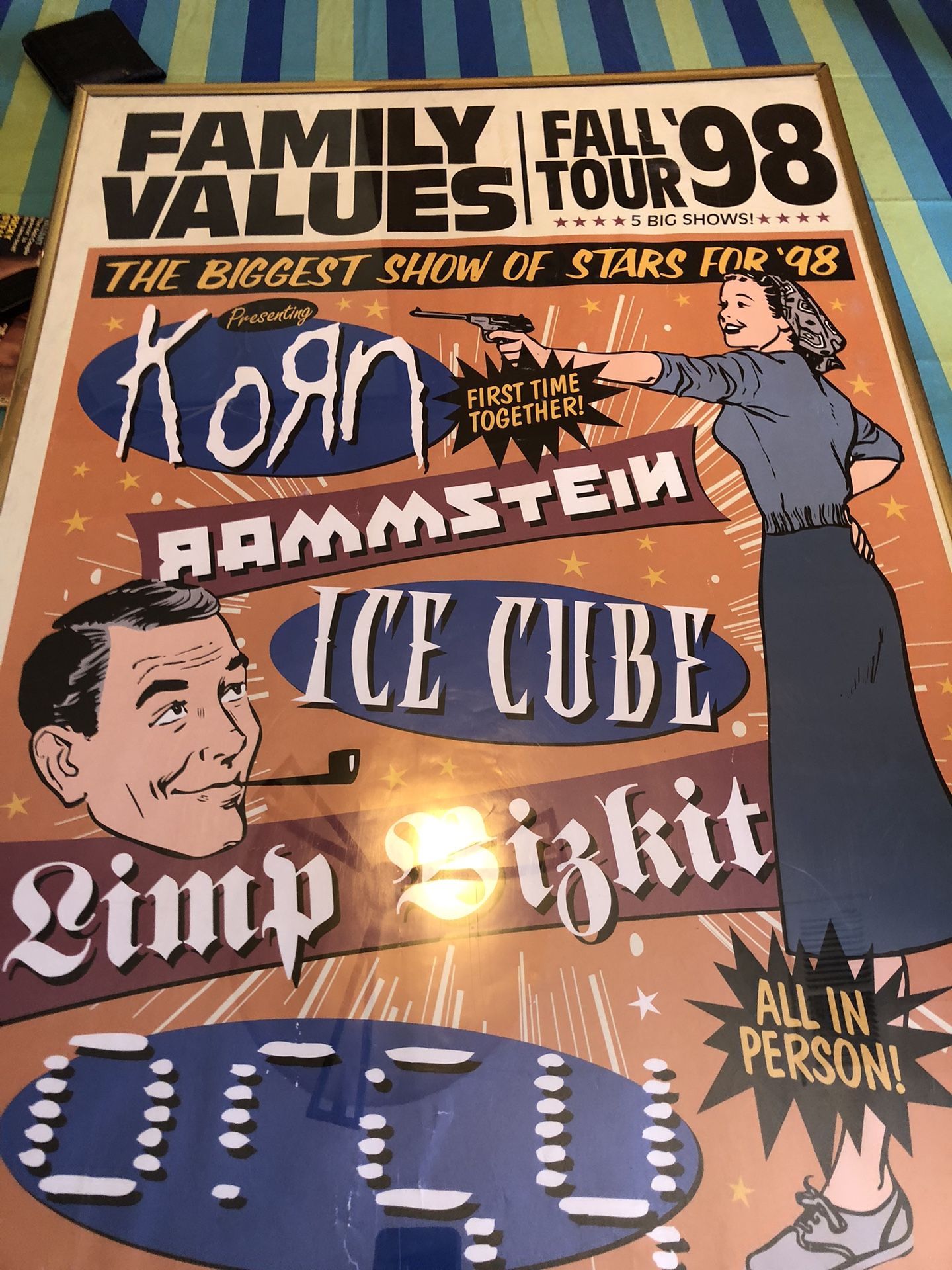 Family Values Concert Poster 1998 Pretty Good Condition Hard To Find