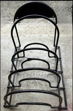 Black Metal Lid and Pan Organizer Rack. Read description 1st