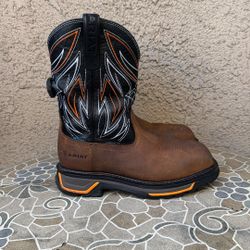 WORK BOOTS ARIAT COMPOSITE TOE WATERPROOF SIZE 9 MENS 