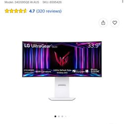 LG 34” Oled Gaming Monitor 240hz 0.3ms Refresh Rate