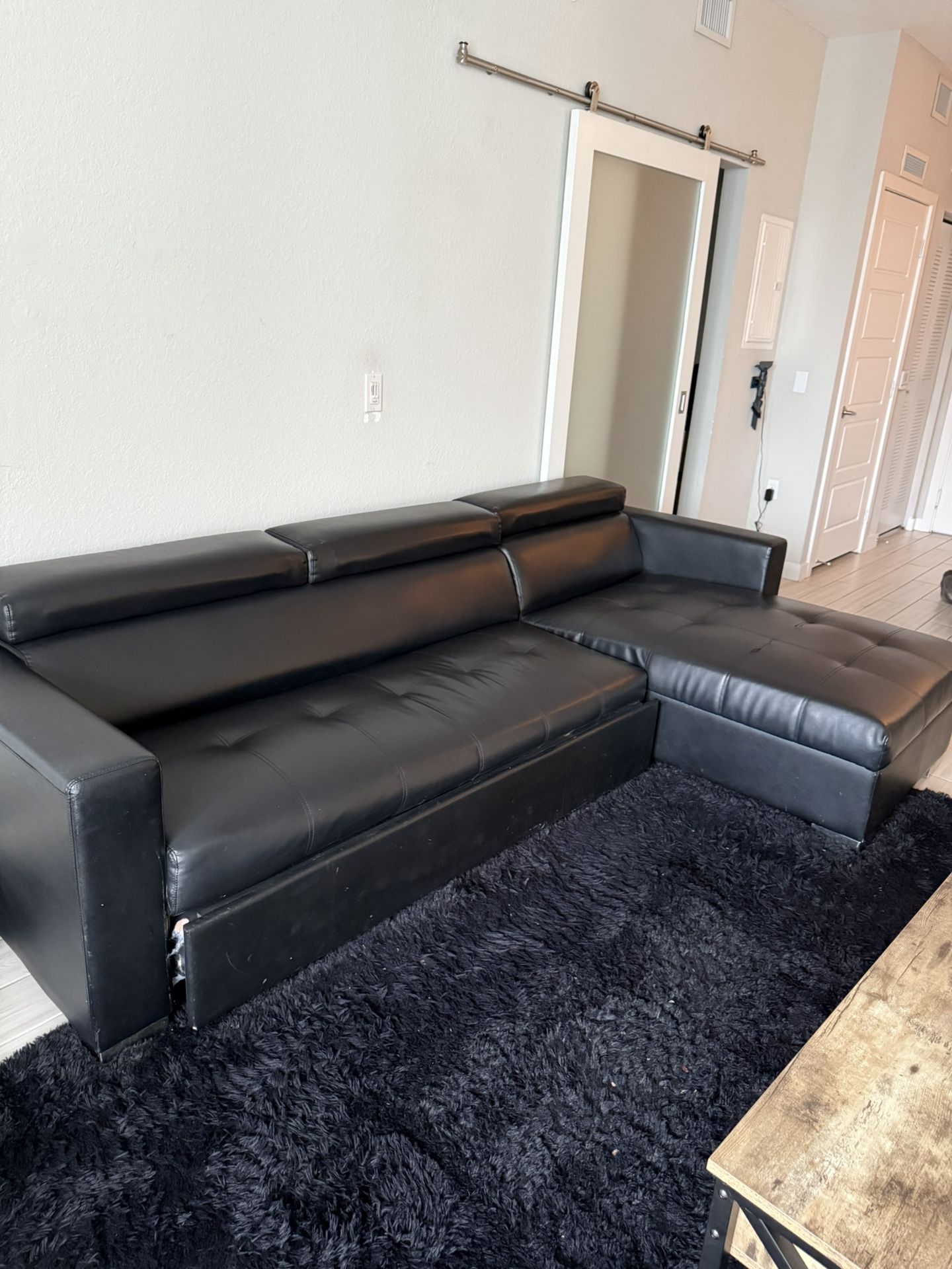 Black Leather Couch