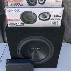 Kenwood 12 Inch Subwoofer 6X9- 6.5 Speakers 500 Watts Maximum Power Amplifier Sound System”