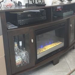 fireplace TV console