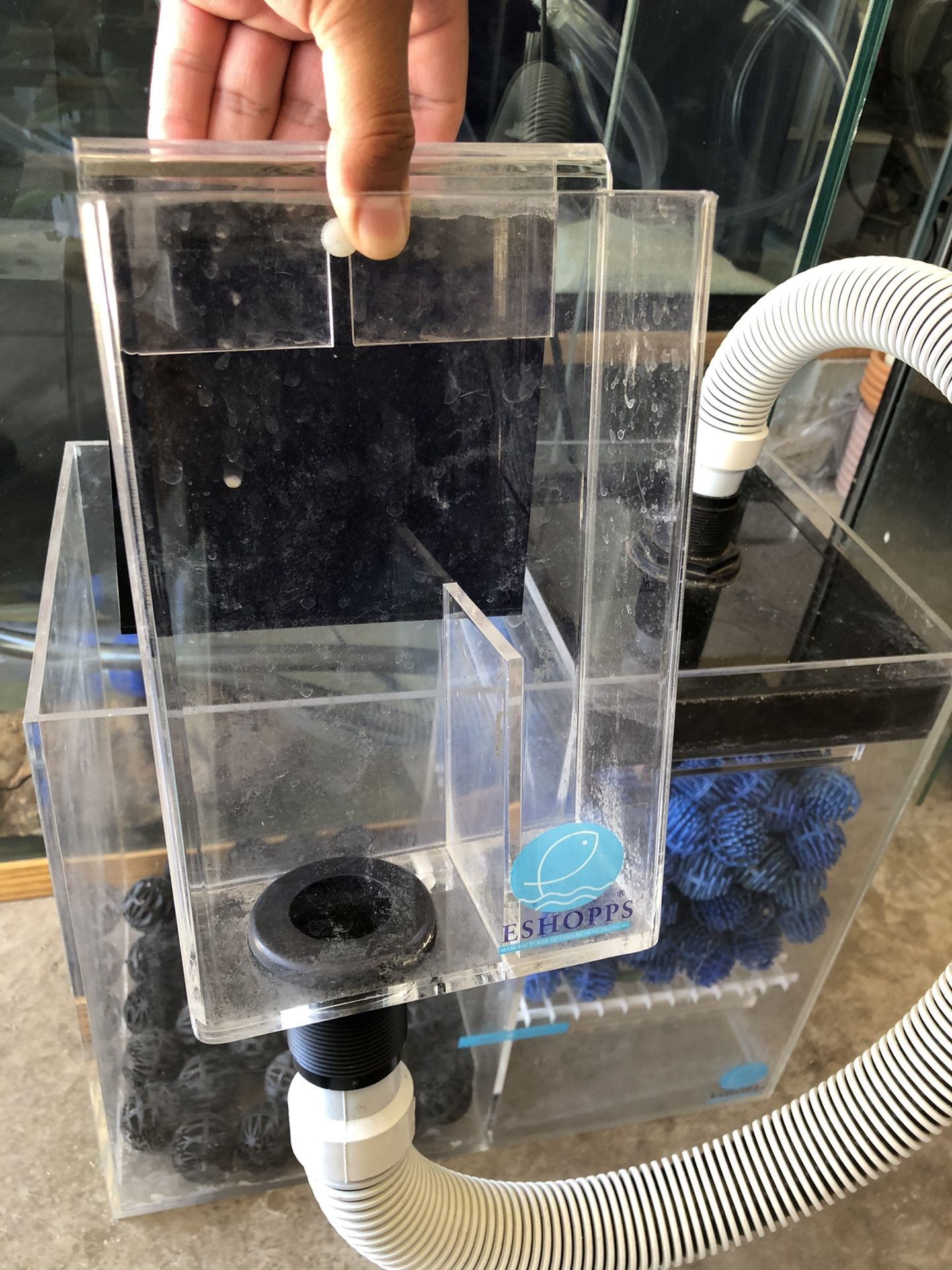 Aquarium Fish Tank Eshopps Wet/Dry Sump Filter + Overflow Box